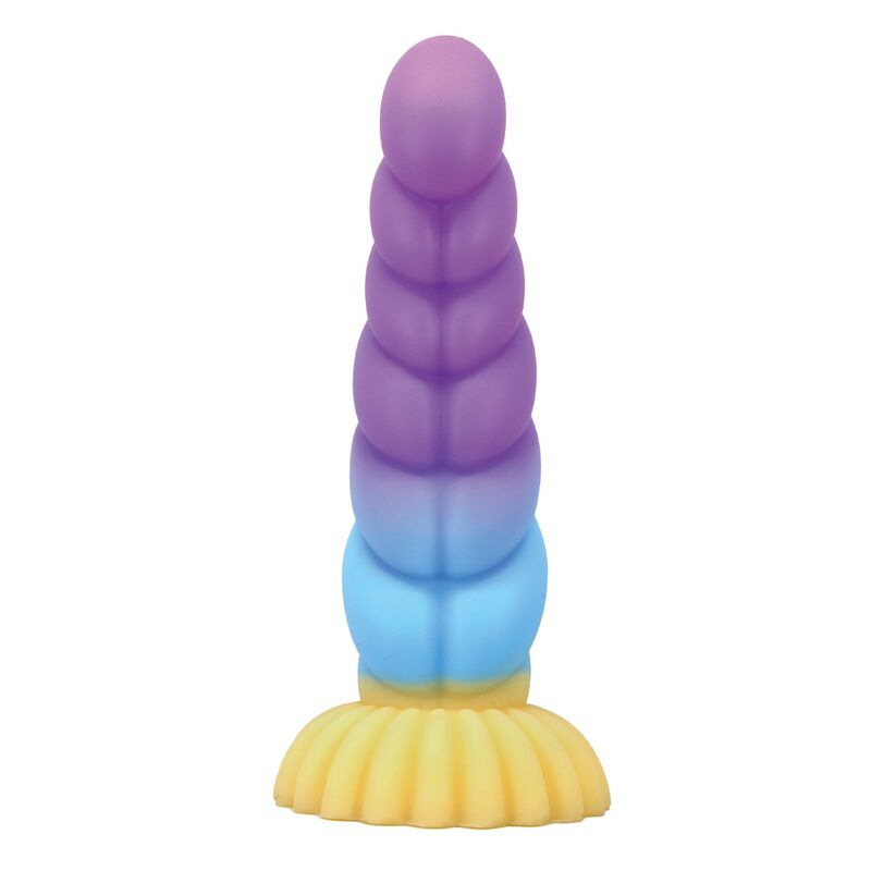 POWER MONSTERS - UNICORNO TRICOLORE FANTASY DILDO IN SILICONE 22 CM Ø 5 CM - immagine 2