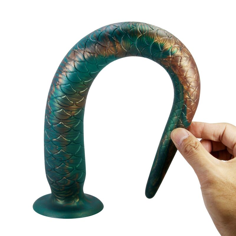 POWER MONSTERS - WILDWYRM TAIL BICOLORE FANTASY DILDO IN SILICONE 47 CM Ø 4 CM - immagine 3