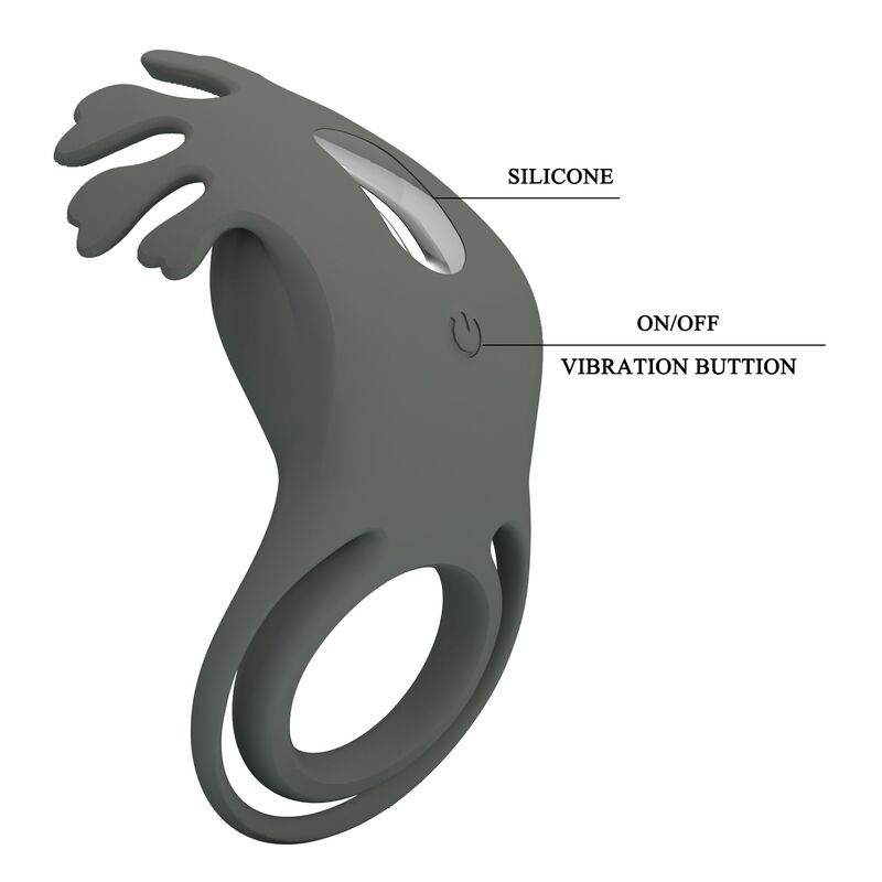 PRETTY LOVE - ANELLO VIBRANTE RICARICABILE CON STIMOLATORE - immagine 2