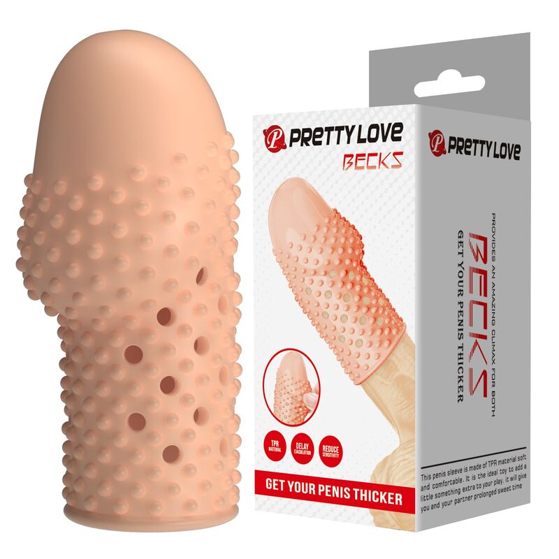 PRETTY LOVE - MANICOTTO PER PENE DA GEEK PER UN PENE PIÙ SPESSO, COLORE NATURALE