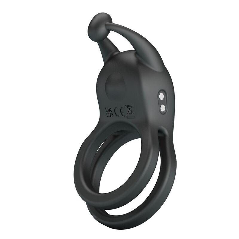 PRETTY LOVE - GOODWIN ANELLO PER PENE DOPPIO VIBRANTE RICARICABILE NERO - immagine 4