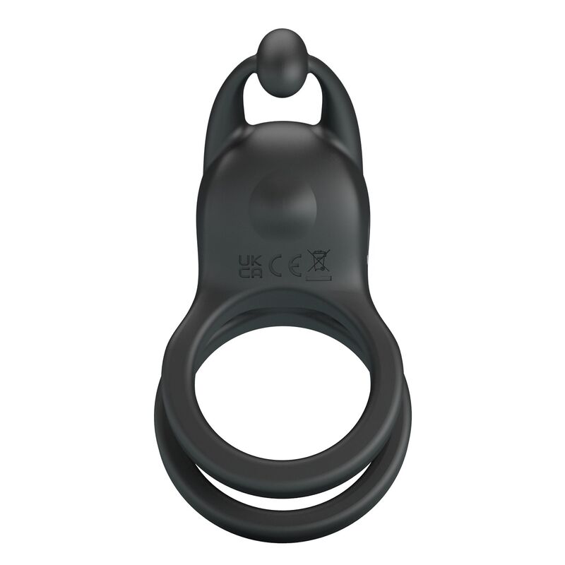PRETTY LOVE - GOODWIN ANELLO PER PENE DOPPIO VIBRANTE RICARICABILE NERO - immagine 5