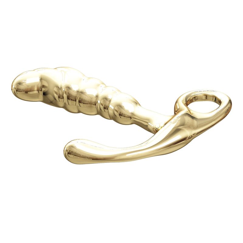PRETTY LOVE - MASSAGGIATORE PROSTATICO IN LEGA DI ZINCO JACK, COLORE ORO - immagine 4