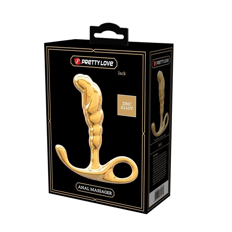 PRETTY LOVE - MASSAGGIATORE PROSTATICO IN LEGA DI ZINCO JACK, COLORE ORO - immagine 2