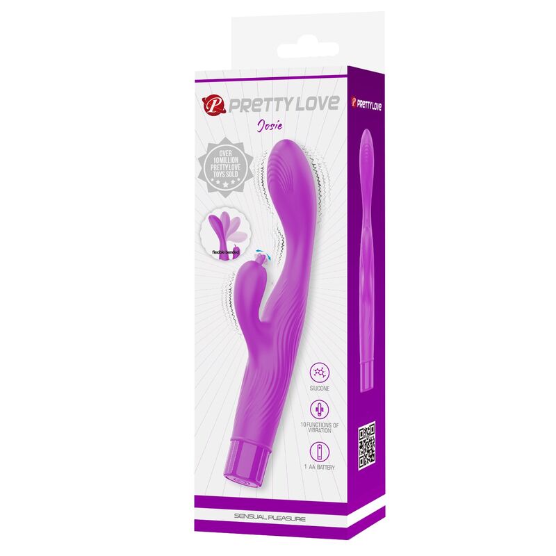 PRETTY LOVE - JENE VIBRATORE A DOPPIA STIMOLAZIONE DEL PUNTO G E DEL CLITORIDE, VIOLA - immagine 2
