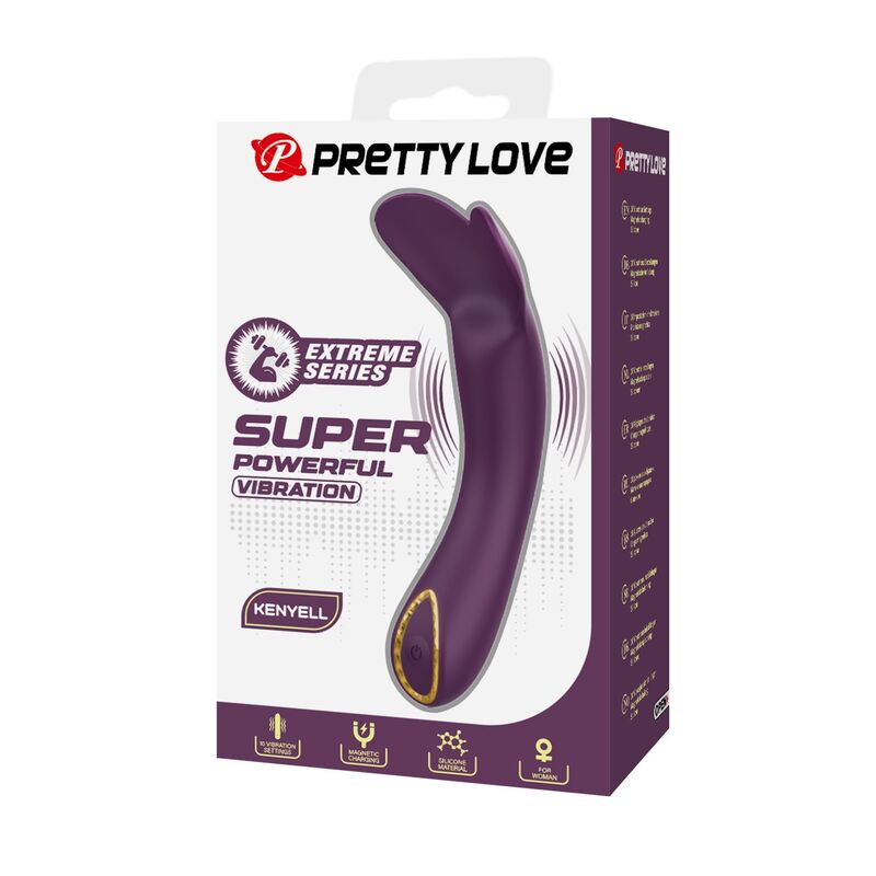 PRETTY LOVE - VIBRATORE RICARICABILE KENYELL 10 FUNZIONI VIOLA - immagine 3
