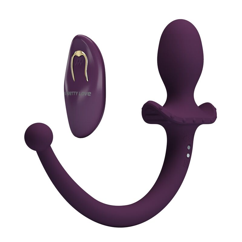 PRETTY LOVE - LIOEA VIBRANTE ANALE CON CODA, 12 FUNZIONI, TELECOMANDO VIOLA
