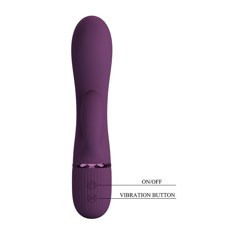 PRETTY LOVE - MARGIE VIBRATORE A FORMA DI CONIGLIO RICARICABILE 10 FUNZIONI VIOLA - immagine 4