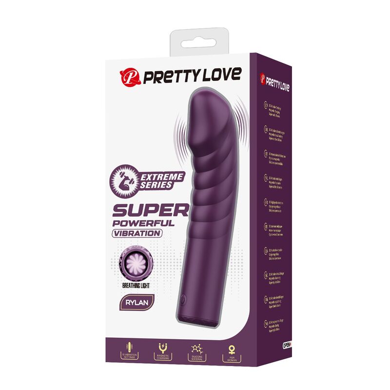 PRETTY LOVE - VIBRATORE RICARICABILE RYLAND 10 FUNZIONI VIOLA - immagine 2