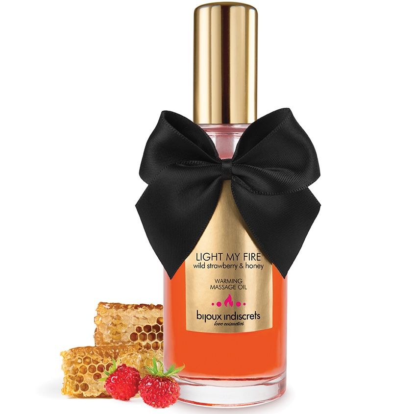 BIJOUX INDISCRETS - OLIO DA MASSAGGIO EFFETTO CALDO AROMA FRAGOLA - immagine 2