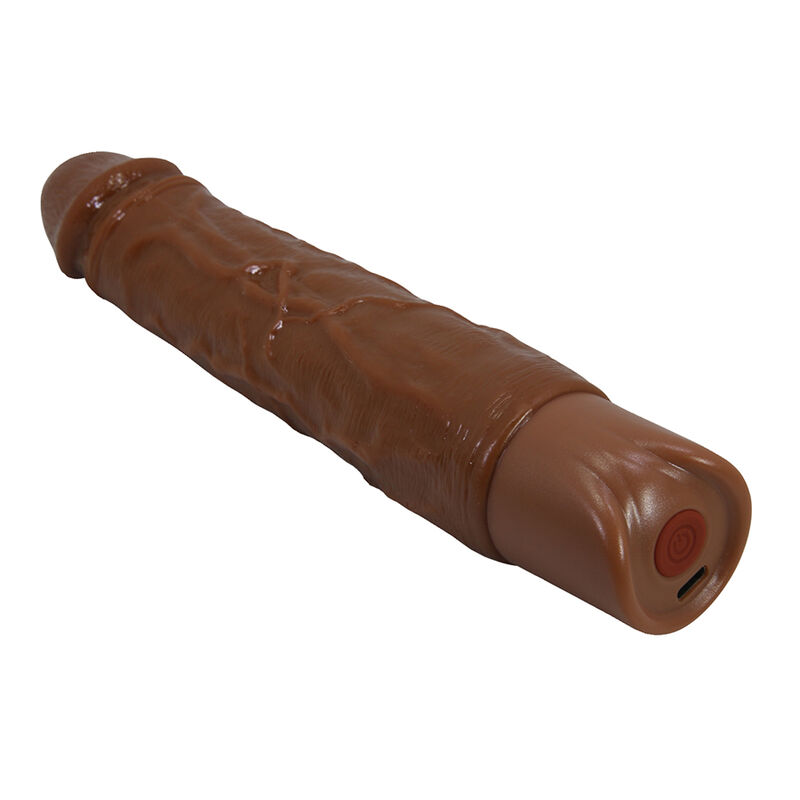 PRETTY LOVE - KESSLER DILDO VIBRANTE REALISTICO CON 10 MODALITÀ DI VIBRAZIONE E 10 ROTAZIONI, 22 CM, MARRONE - immagine 4