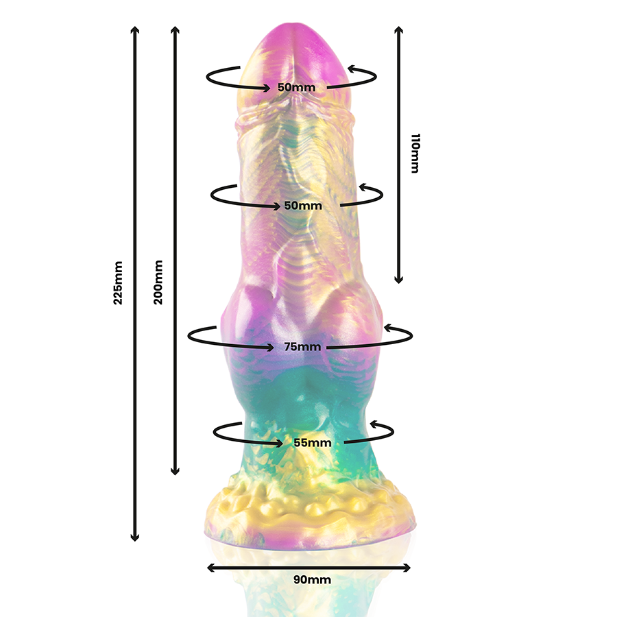 EPIC - DILDO IRIS CON TESTICOLI ARCOBALENO DEL PIACERE - immagine 4