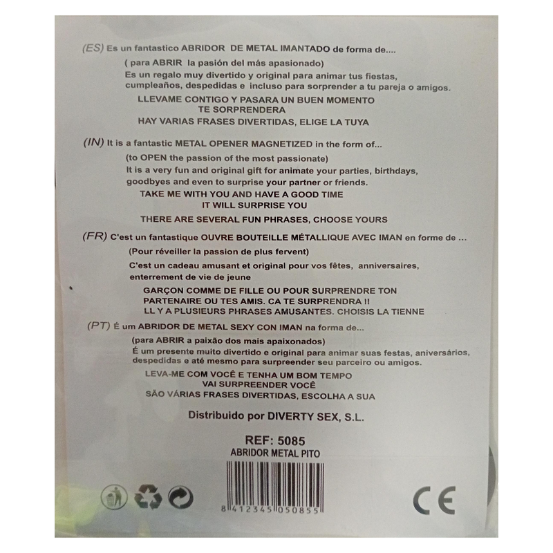 DIABLO PICANTE - APRIBOTTIGLIE MAGNETICO IN METALLO CON PENE - immagine 2