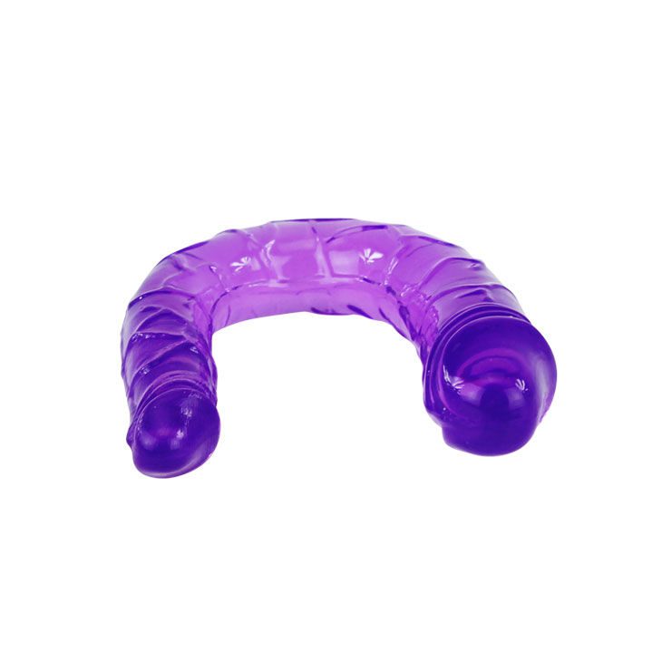 BAILE - DOPPIO DILDO IN JELLY FLESSIBILE LILLA - immagine 3