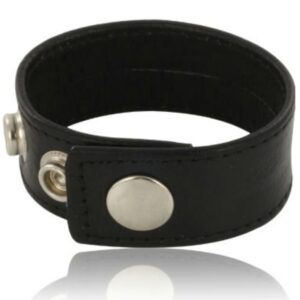 LEATHER BODY - CINTURINO PER PENE IN PELLE NERA REGOLABILE