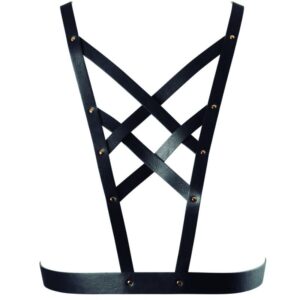 BIJOUX INDISCRETS - IMBRACATURA CROSSOVER MAZE CON COLLANA NERA