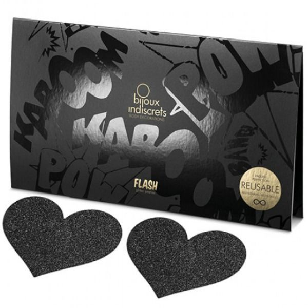 BIJOUX INDISCRETS - FLASH NERO TAGLI CAPEZZOLI CUORE - immagine 3