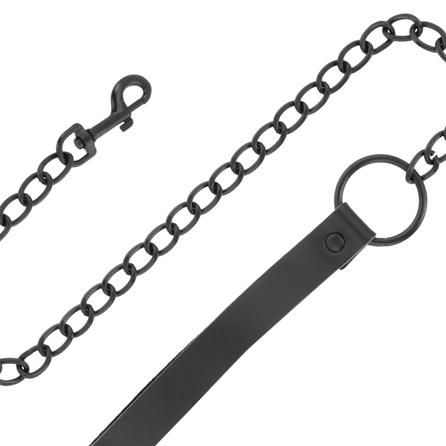 DARKNESS - COLLANA NERA CON CATENA - immagine 4