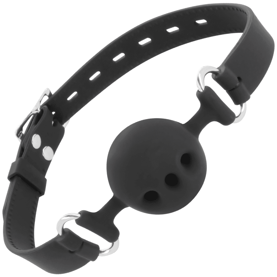 DARKNESS - BAVAGLINO IN SILICONE TRASPIRANTE NERO - immagine 2