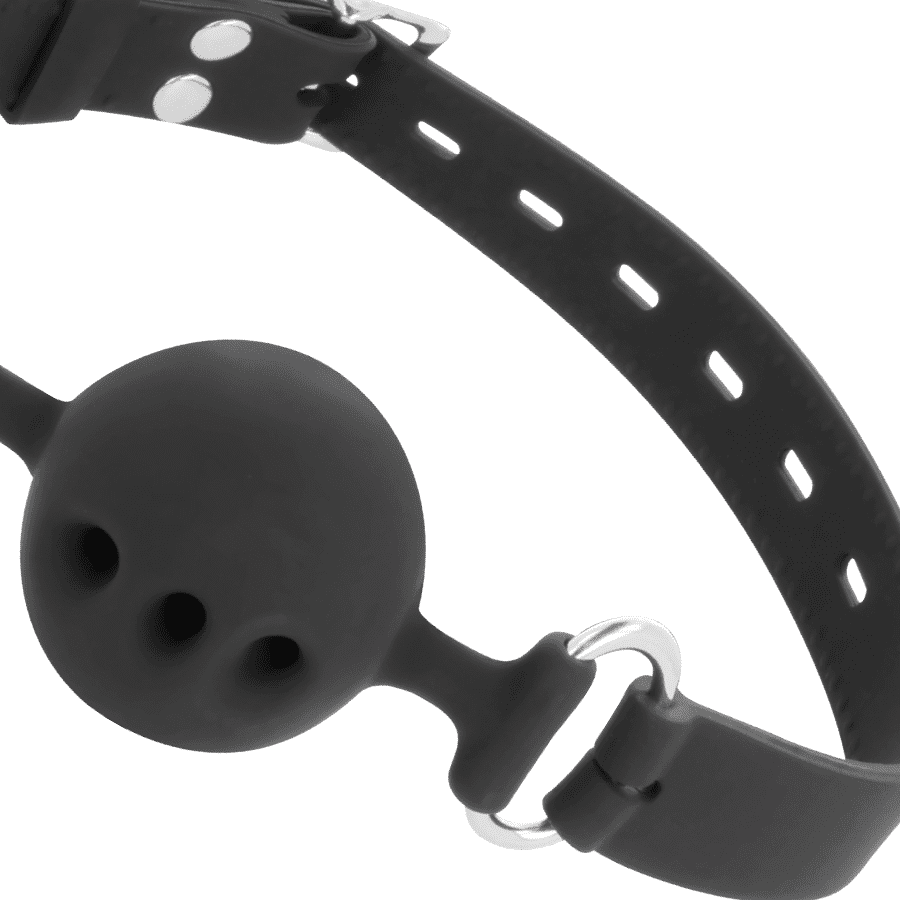 DARKNESS - BAVAGLINO IN SILICONE TRASPIRANTE NERO - immagine 3