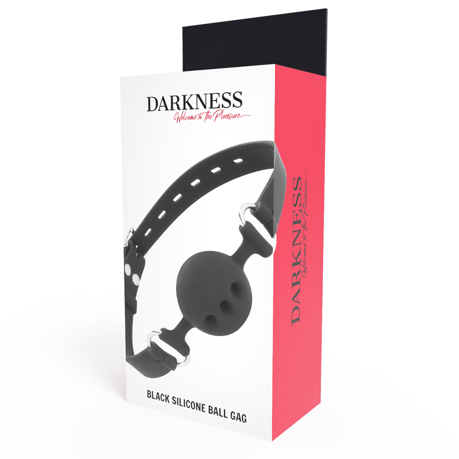 DARKNESS - BAVAGLINO IN SILICONE TRASPIRANTE NERO - immagine 4