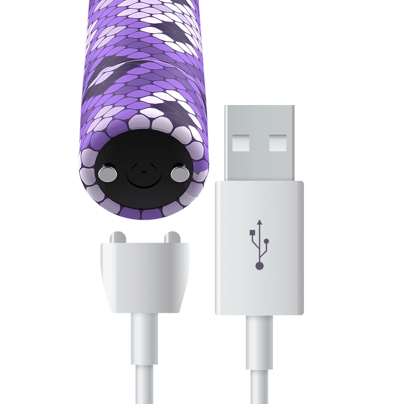 CUSTOM BULLETS - RECHARGEABLE SNAKE PURPLE MAGNETIC BULLET 10V - immagine 5