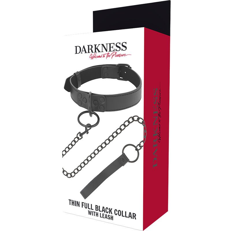 DARKNESS - COLLANA NERA CON CATENA - immagine 5
