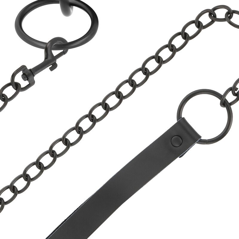 DARKNESS - COLLANA NERA CON CATENA - immagine 4