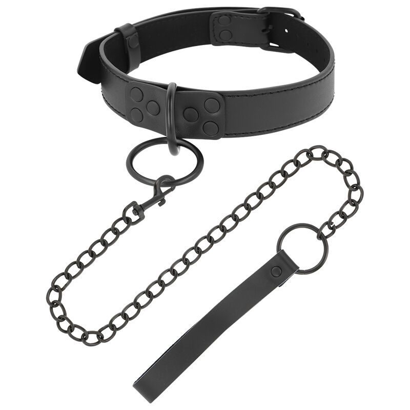 DARKNESS - COLLANA NERA CON CATENA - immagine 2