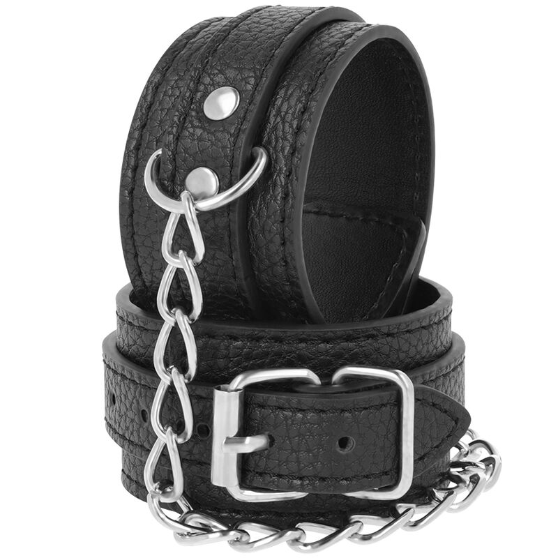 DARKNESS - MANETTE IN PELLE STRUTTURATA NERA - immagine 2