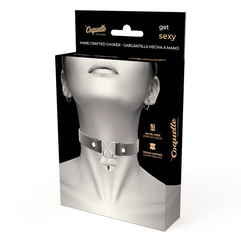 COQUETTE CHIC DESIRE - COLLANA IN PELLE VEGANA CON ACCESSORIO CUORE CON CHIAVE - immagine 5