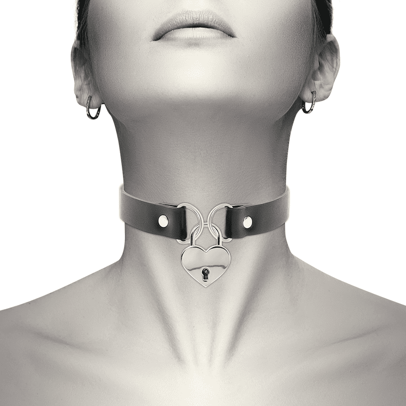 COQUETTE CHIC DESIRE - COLLANA IN PELLE VEGANA CON ACCESSORIO CUORE CON CHIAVE - immagine 2