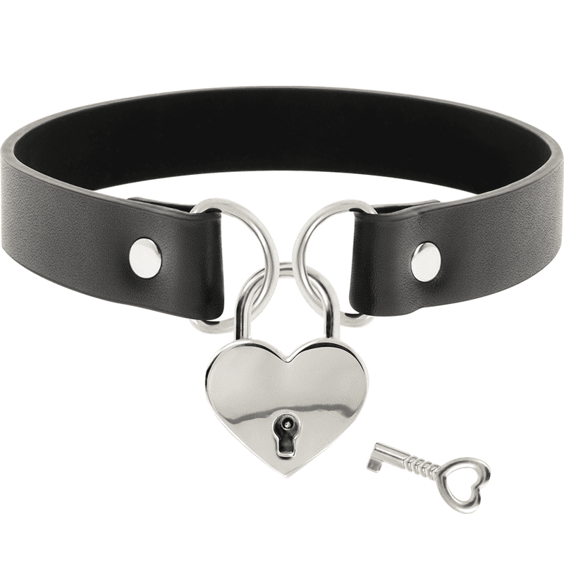 COQUETTE CHIC DESIRE - COLLANA IN PELLE VEGANA CON ACCESSORIO CUORE CON CHIAVE - immagine 3
