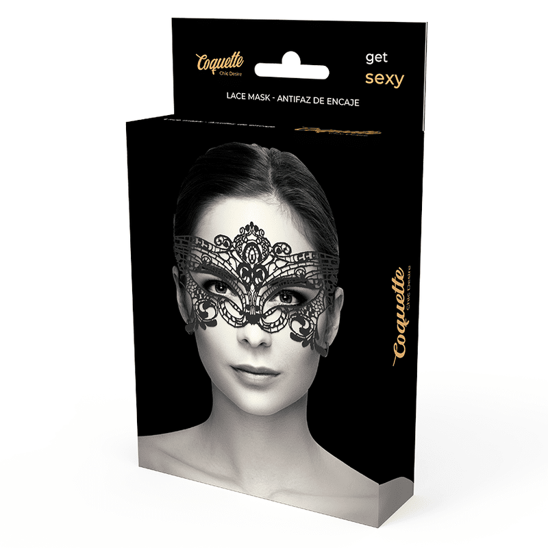 COQUETTE CHIC DESIRE - MASCHERA AMPIA IN PIZZO NERO - immagine 3