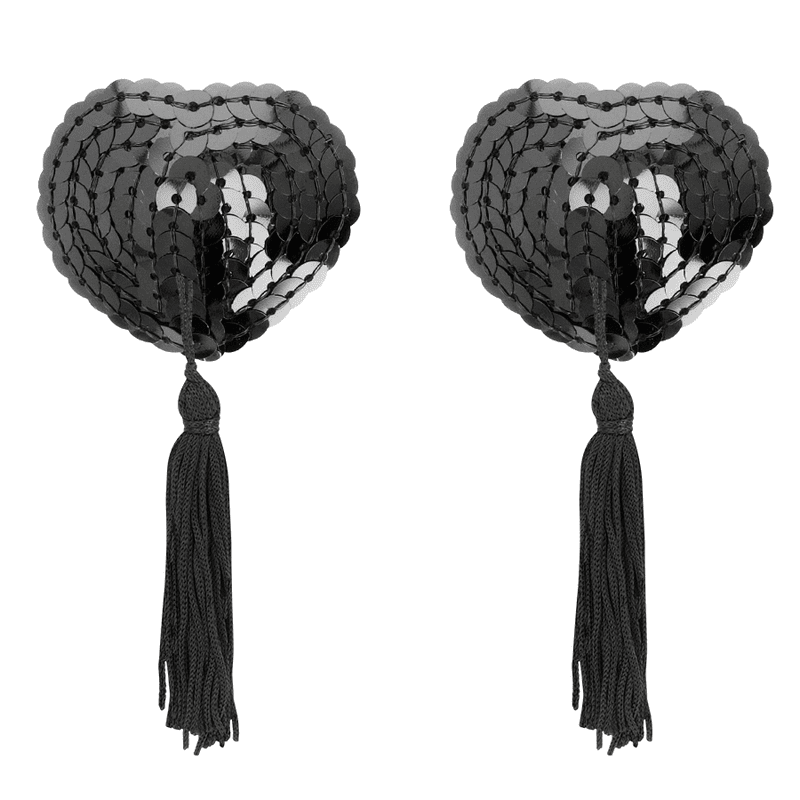 COQUETTE CHIC DESIRE - COPRI CAPEZZOLI NERI CON PAILLETTES - immagine 3