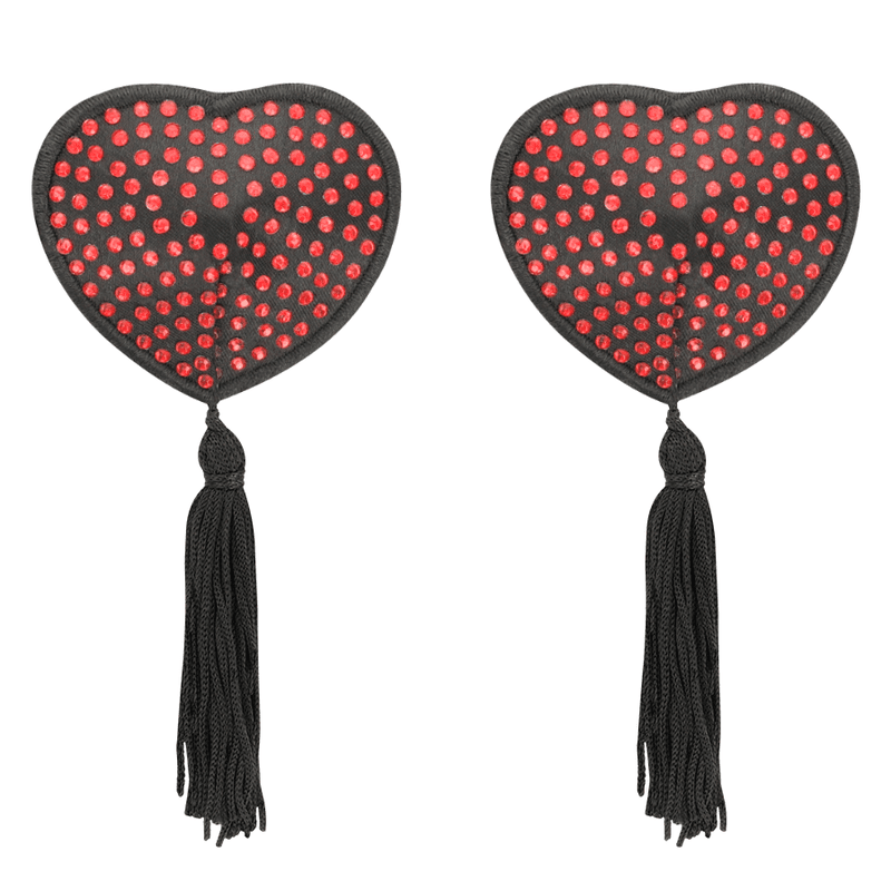 COQUETTE CHIC DESIRE - COPRI CAPEZZOLI CUORE NERO / ROSSO - immagine 3