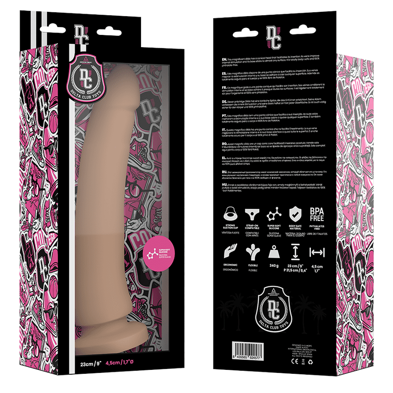 DELTA CLUB - TOYS DILDO NATURALE IN SILICONE MEDICO 23 CM -O- 4.5 CM - immagine 4