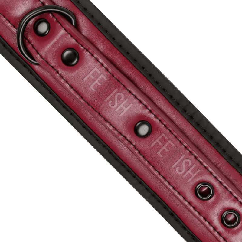 FETISH SUBMISSIVE DARK ROOM - MANETTE VEGAN IN PELLE CON FODERA IN NEOPRENE - immagine 4